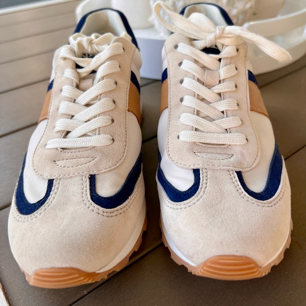 Lauren Ralph Lauren Dani Suede & Leather Sneaker, Size 8